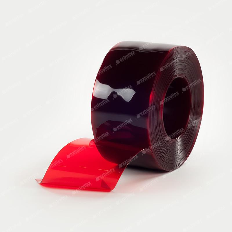 Folia PCV 200x2 Czerwona transparentna Ref. 141 (rolka 50 mb)